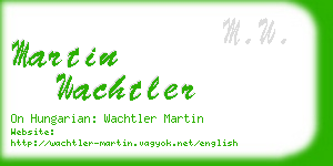 martin wachtler business card